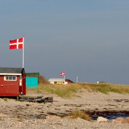 Kolonihavehuse ved stranden